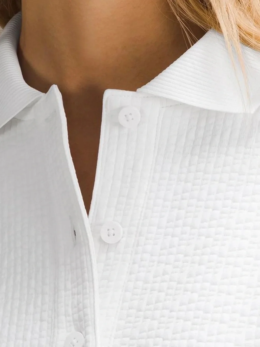 LULULEMON Textured Long-Sleeve Polo Shirt